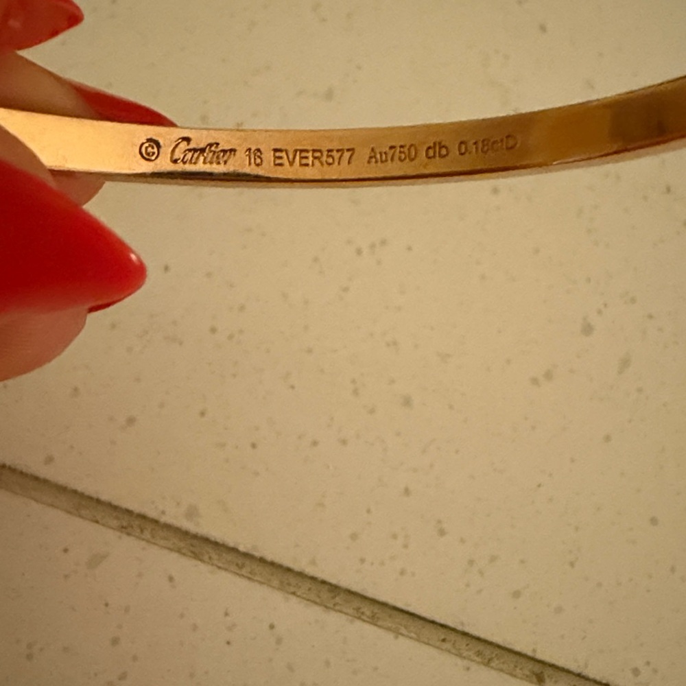 Cartier Pink Gold Love Bracelet 6 diamonds - Picture 4 of 6